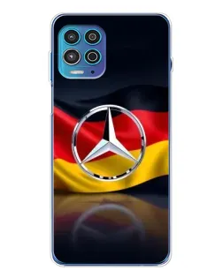 Чехол для Motorola MOTO G100 Pro с картинкой «Mercedes — флаг Германии»