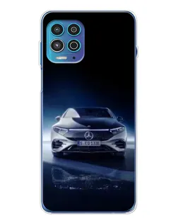 Чехол для Motorola MOTO G100 Pro с картинкой «Ночной Mercedes EQ»