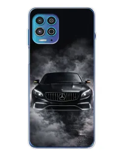 Чехол для Motorola MOTO G100 Pro с картинкой «Mercedes в дыму»