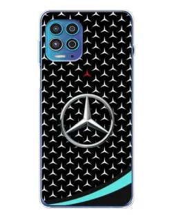Чехол для Motorola MOTO G100 Pro с картинкой «Mercedes — бирюзовый акцент»