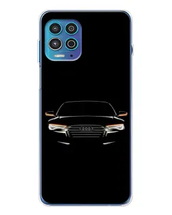 Чехол для Motorola MOTO G100 Pro с картинкой «Audi — ночной контур»