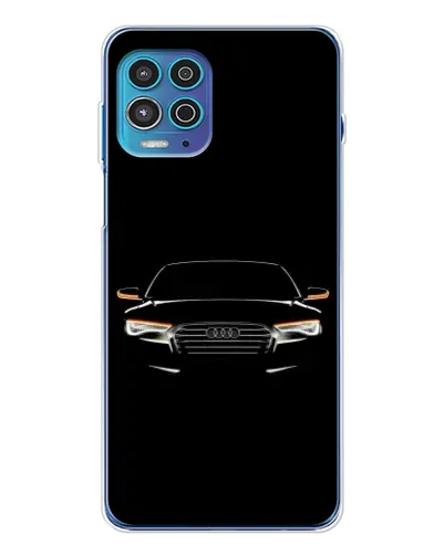 Чехол для Motorola MOTO G100 Pro с картинкой «Audi — ночной контур»