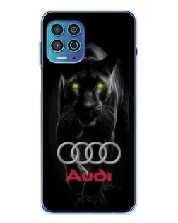 Чехол для Motorola MOTO G100 Pro с картинкой «Пантера и Audi»