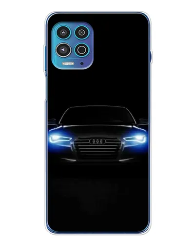 Чехол для Motorola MOTO G100 Pro с картинкой «Audi в неоне»