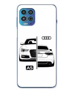 Чехол для Motorola MOTO G100 Pro с картинкой «Audi — контрастный дизайн»