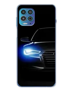 Чехол для Motorola MOTO G100 Pro с картинкой «Неоновый взгляд Audi»