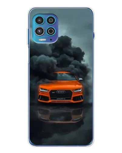 Чехол для Motorola MOTO G100 Pro с картинкой «Audi в облаках дыма»