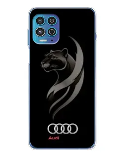 Чехол для Motorola MOTO G100 Pro с картинкой «Графика — пантера и Audi»