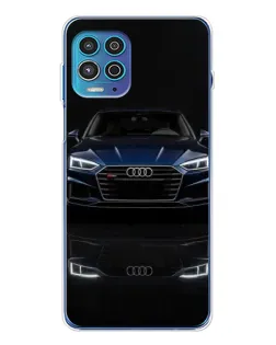Чехол для Motorola MOTO G100 Pro с картинкой «Audi — ночное отражение»