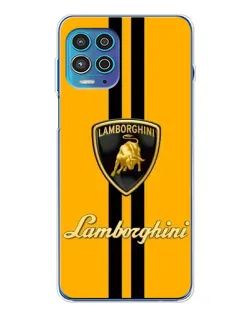 Чехол для Motorola MOTO G100 Pro с картинкой «Lamborghini Stripe желтый»