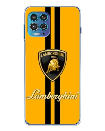 Чехол для Motorola MOTO G100 Pro с картинкой «Lamborghini Stripe желтый»