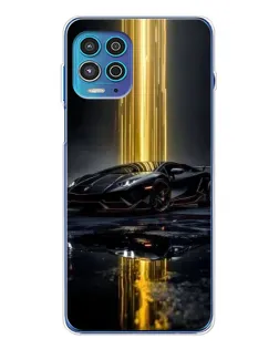 Чехол для Motorola MOTO G100 Pro с картинкой «Ночной Lamborghini драйв»