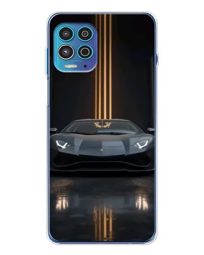 Чехол для Motorola MOTO G100 Pro с картинкой «Lamborghini золотые линии»