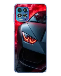 Чехол для Motorola MOTO G100 Pro с картинкой «Lamborghini красное сияние»