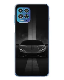 Чехол для Motorola MOTO G100 Pro с картинкой «Lamborghini симметрия дорог»