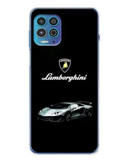 Чехол для Motorola MOTO G100 Pro с картинкой «Логотип Lamborghini классика»
