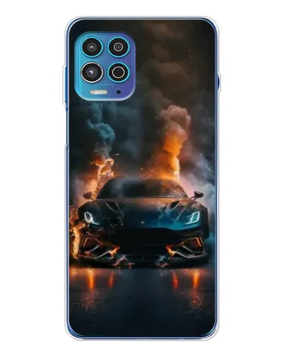 Чехол для Motorola MOTO G100 Pro с картинкой «Lamborghini дымная эстетика»