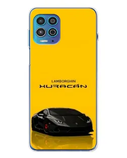Чехол для Motorola MOTO G100 Pro с картинкой «Lamborghini Huracan черный»
