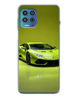 Чехол для Motorola MOTO G100 Pro с картинкой «Салатовый Lamborghini Huracan»