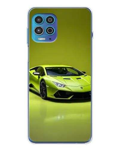 Чехол для Motorola MOTO G100 Pro с картинкой «Салатовый Lamborghini Huracan»