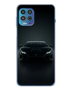 Чехол для Motorola MOTO G100 Pro с картинкой «Черный Lamborghini Aventador»