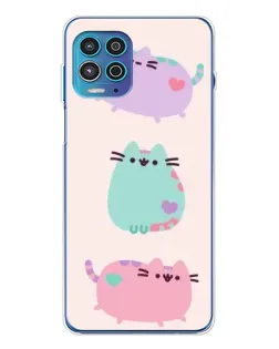Чехол для Motorola MOTO G100 Pro с картинкой «Pusheen трио»