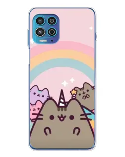 Чехол для Motorola MOTO G100 Pro с картинкой «Единорог Pusheen»