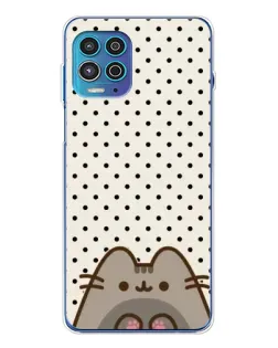 Чехол для Motorola MOTO G100 Pro с картинкой «Пушин в горошек»