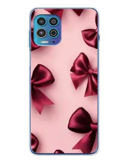 Чехол для Motorola MOTO G100 Pro с картинкой «Бордовый атлас»