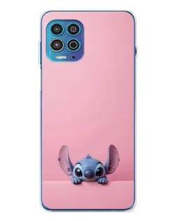 Чехол для Motorola MOTO G100 Pro с картинкой «Stitch выглядывает»