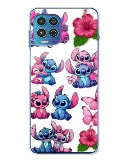 Чехол для Motorola MOTO G100 Pro с картинкой «Стикеры Stitch и Angel»