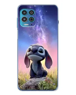 Чехол для Motorola MOTO G100 Pro с картинкой «Стич на рассвете»
