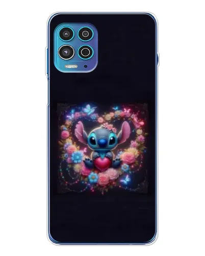 Чехол для Motorola MOTO G100 Pro с картинкой «Stitch в цветах» Чехол для Motorola MOTO G100 Pro с картинкой «Stitch в цветах»