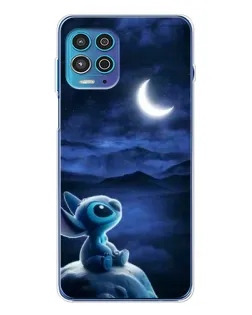 Чехол для Motorola MOTO G100 Pro с картинкой «Лунная ночь Стича»