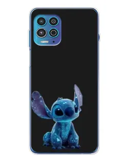 Чехол для Motorola MOTO G100 Pro с картинкой «Стич на черном»