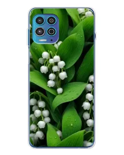 Чехол для Motorola MOTO G100 Pro с картинкой «Ландыши в зелени»
