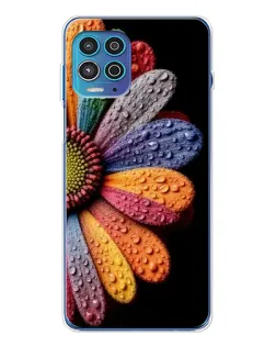Чехол для Motorola MOTO G100 Pro с картинкой «Радужный цветок»