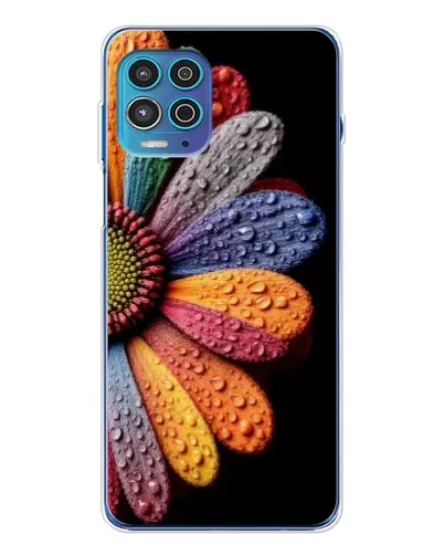 Чехол для Motorola MOTO G100 Pro с картинкой «Радужный цветок»