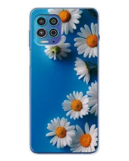Чехол для Motorola MOTO G100 Pro с картинкой «Белоснежные маргаритки»