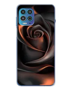 Чехол для Motorola MOTO G100 Pro с картинкой «Шелковая черная роза»