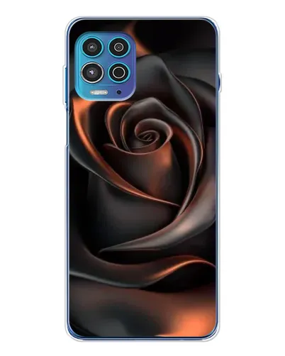 Чехол для Motorola MOTO G100 Pro с картинкой «Шелковая черная роза»