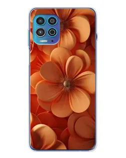 Чехол для Motorola MOTO G100 Pro с картинкой «Оранжевый макро цветок»