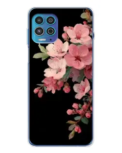 Чехол для Motorola MOTO G100 Pro с картинкой «Розовая ветка сакуры»