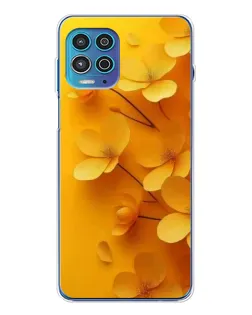 Чехол для Motorola MOTO G100 Pro с картинкой «Золотые лепестки»