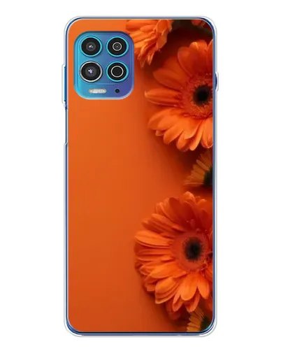 Чехол для Motorola MOTO G100 Pro с картинкой «Оранжевые герберы»