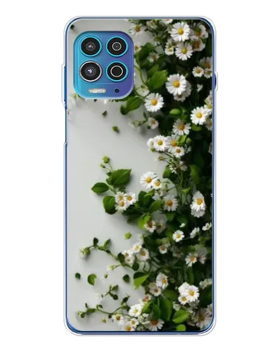 Чехол для Motorola MOTO G100 Pro с картинкой «Ветка мелких белых цветов»