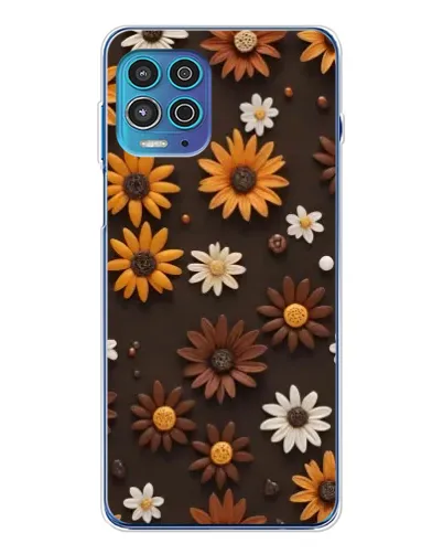 Чехол для Motorola MOTO G100 Pro с картинкой «Узор из маленьких подсолнухов»