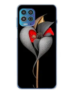 Чехол для Motorola MOTO G100 Pro с картинкой «Серебряный фантазийный цветок»