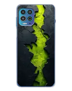 Чехол для Motorola MOTO G100 Pro с картинкой «Салатовый разлом скалы» Чехол для Motorola MOTO G100 Pro с картинкой «Салатовый разлом скалы»