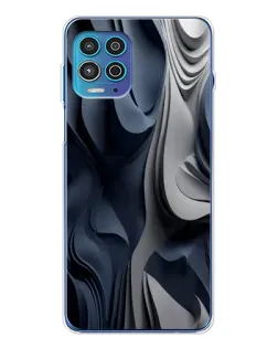 Чехол для Motorola MOTO G100 Pro с картинкой «Объемные синие складки» Чехол для Motorola MOTO G100 Pro с картинкой «Объемные синие складки»